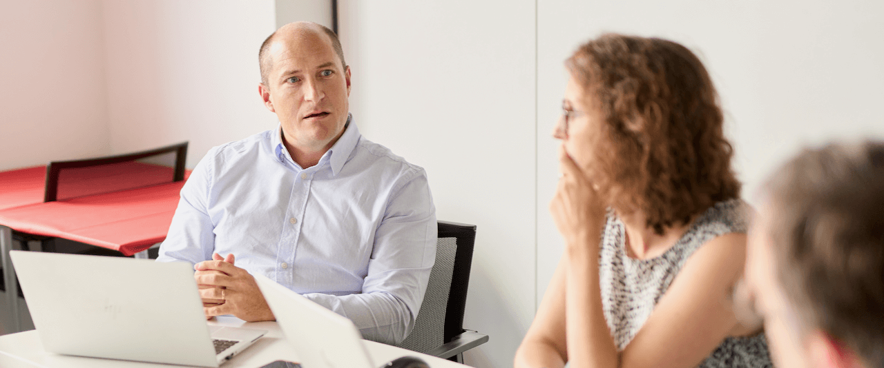Jean-Alexis Dombret, Business Unit Leader Transition & Support Louvain-la-Neuve (left)
